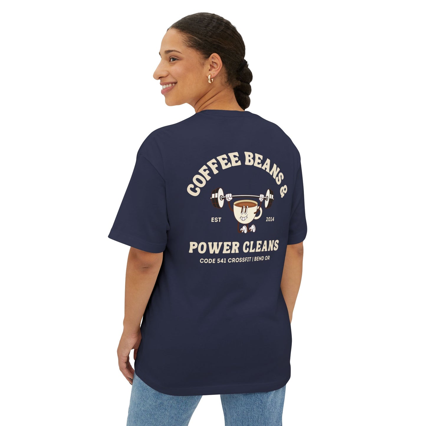 Coffee Beans & Power Cleans Oversized Tee