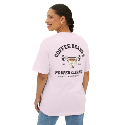 Coffee Beans & Power Cleans Oversized Tee