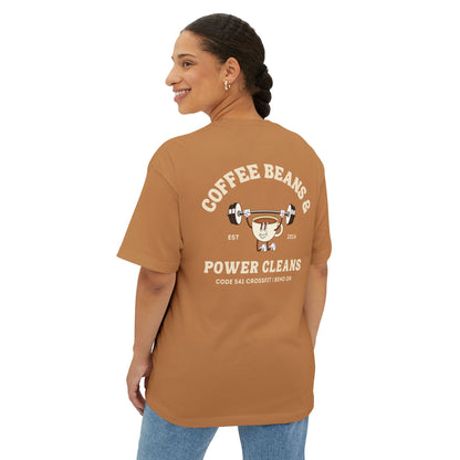 Coffee Beans & Power Cleans Oversized Tee