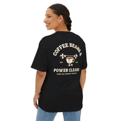 Coffee Beans & Power Cleans Oversized Tee