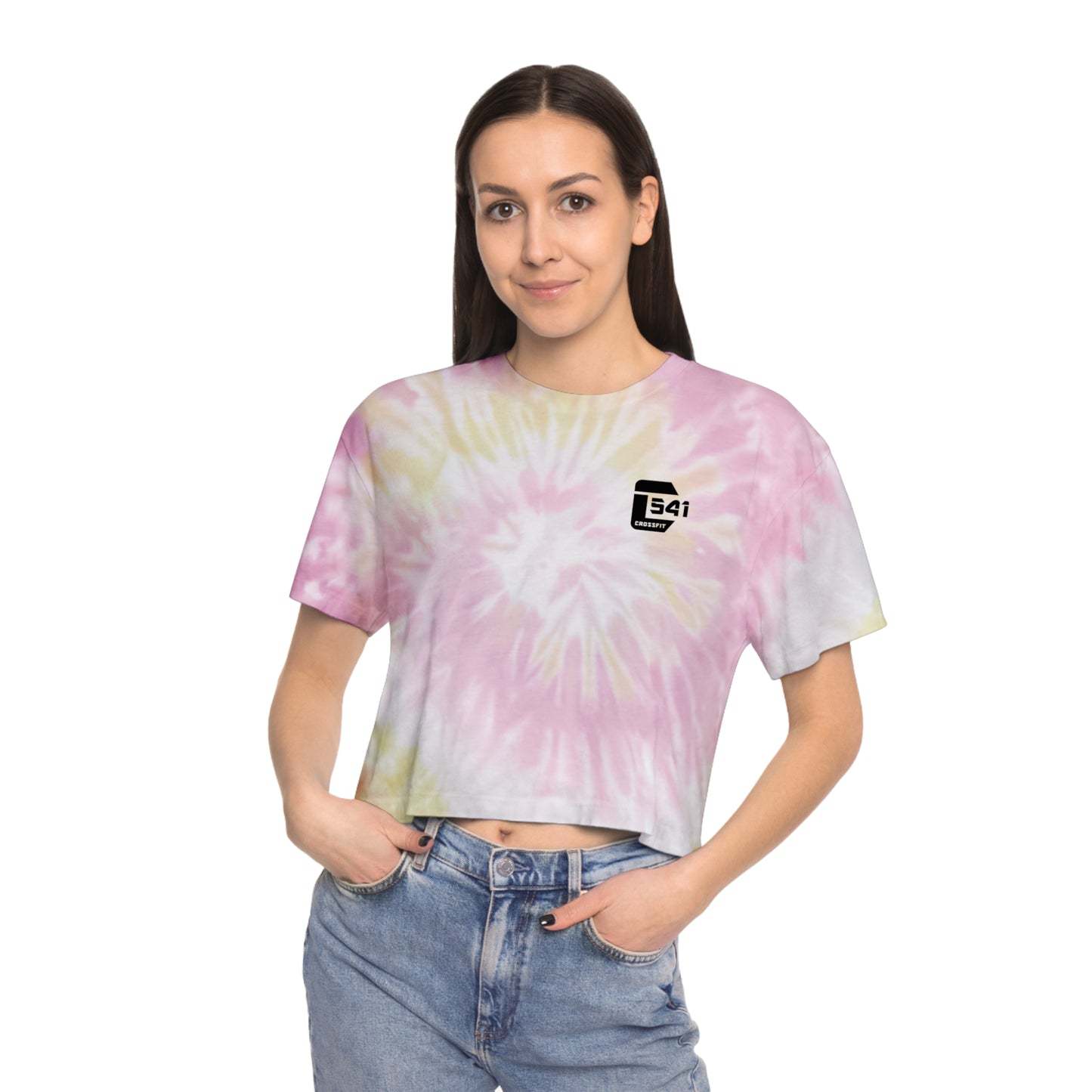 CODE 541 Tie-Dye Crop Skeleton Tee