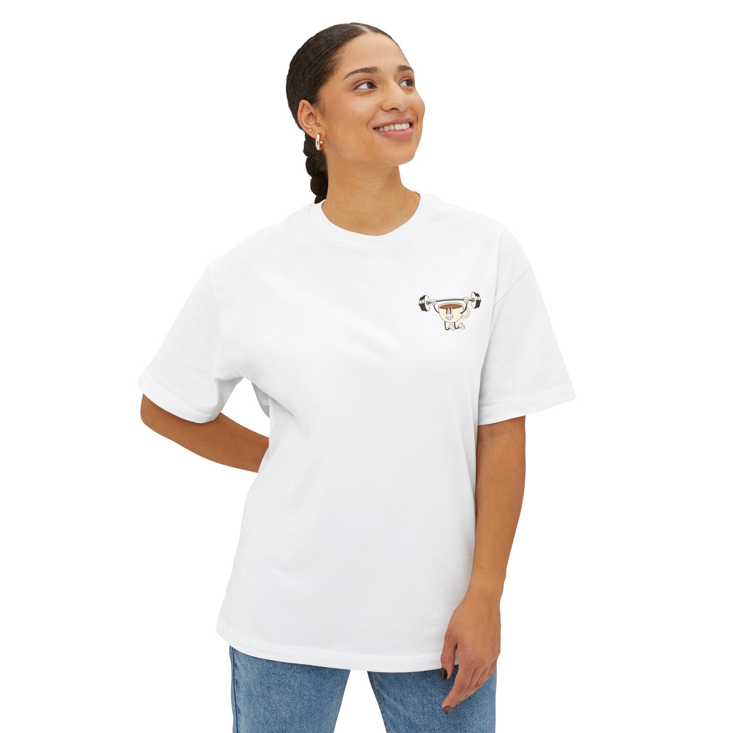 Coffee Beans & Power Cleans Oversized Tee