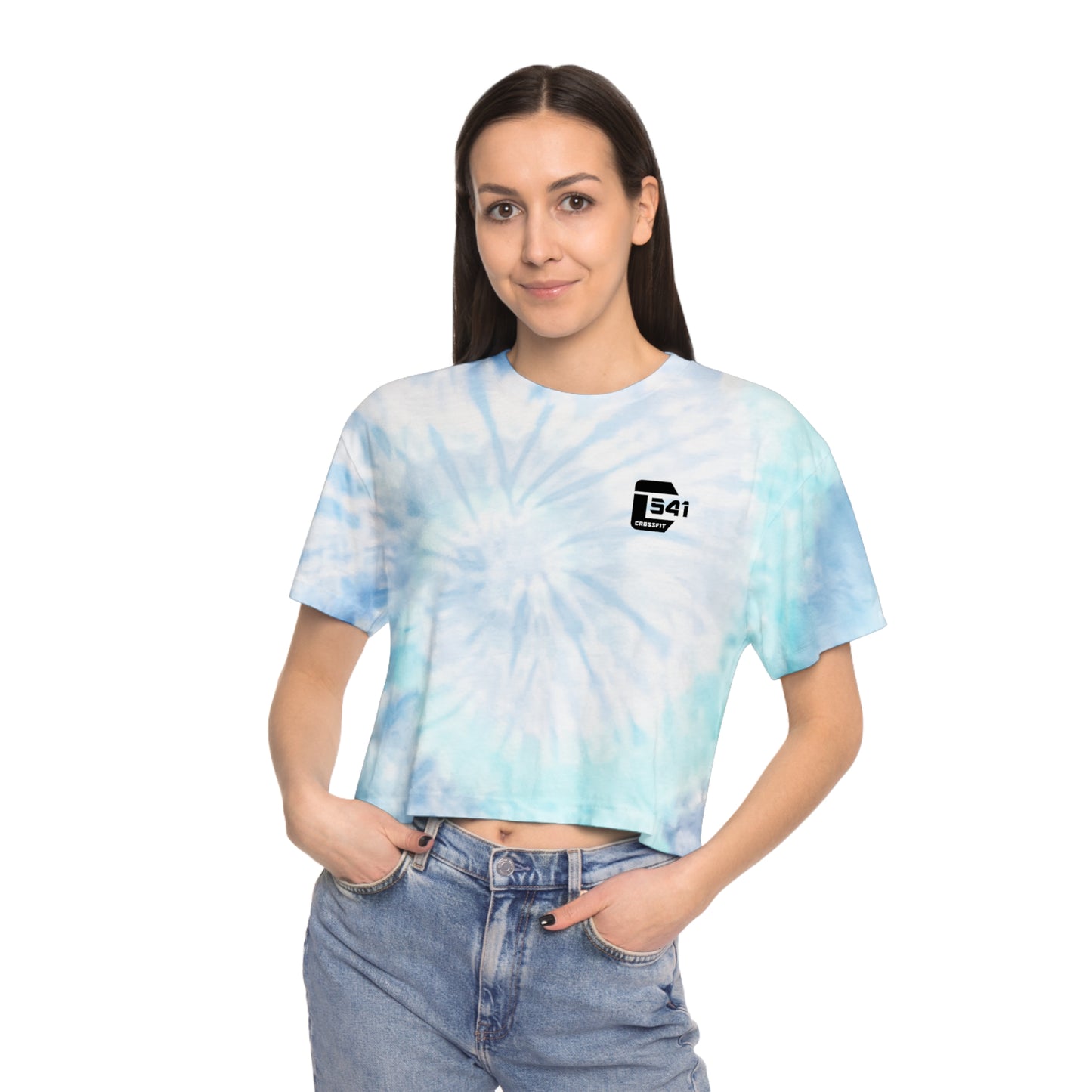CODE 541 Tie-Dye Crop Skeleton Tee