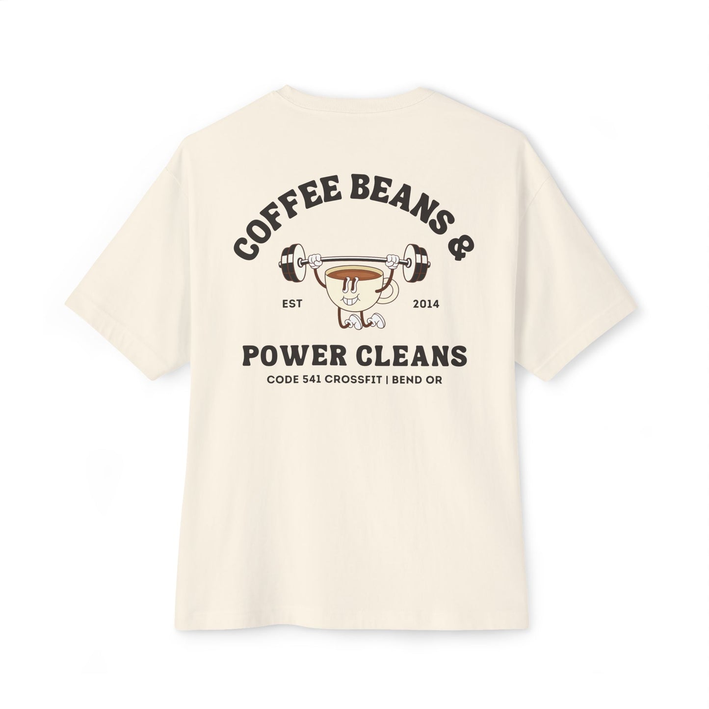 Coffee Beans & Power Cleans Oversized Tee