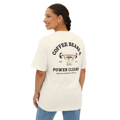 Coffee Beans & Power Cleans Oversized Tee