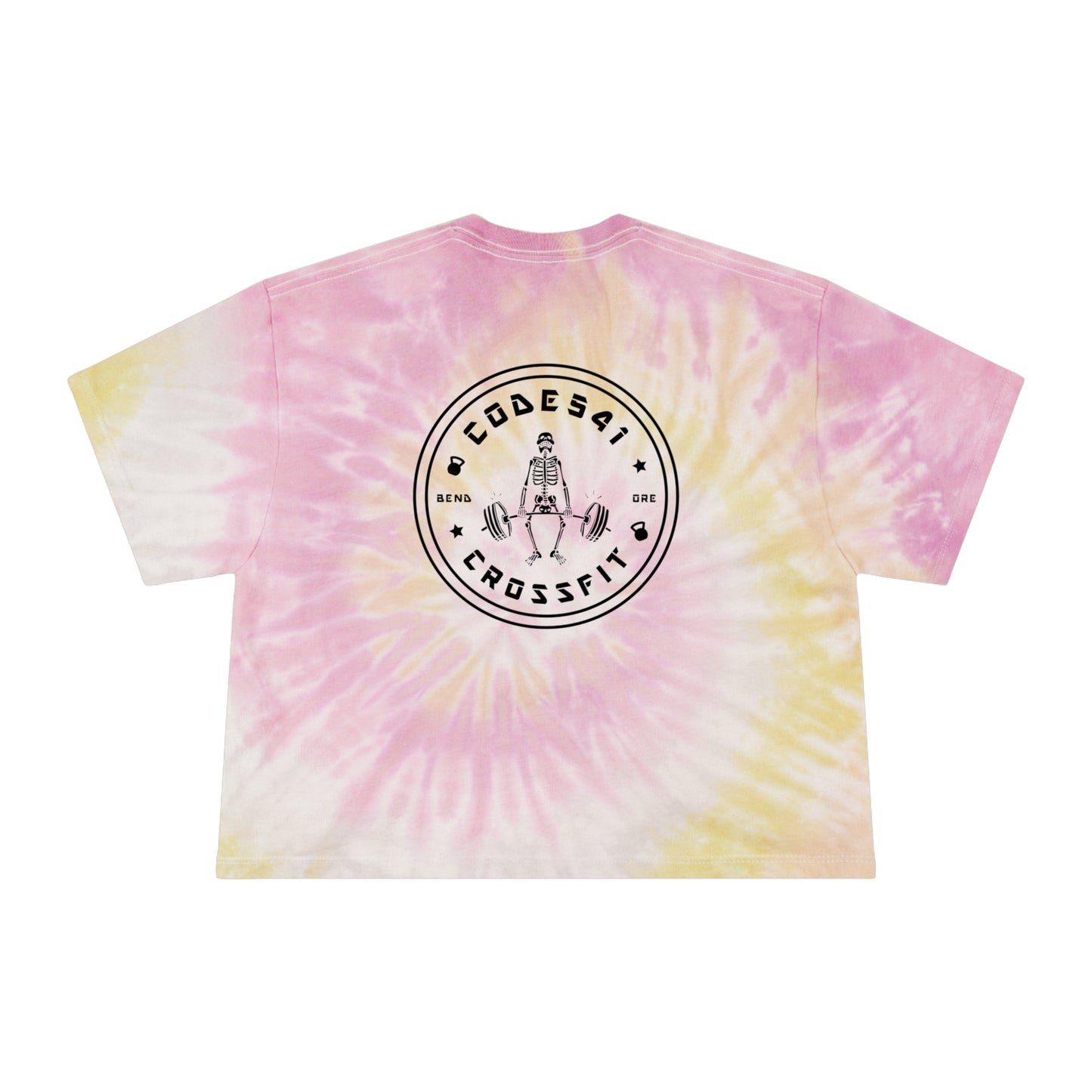 CODE 541 Tie-Dye Crop Skeleton Tee