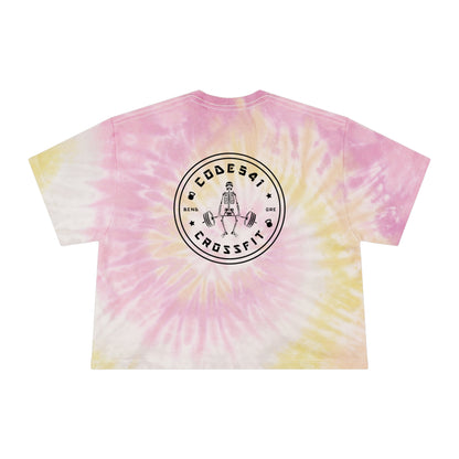 CODE 541 Tie-Dye Crop Skeleton Tee