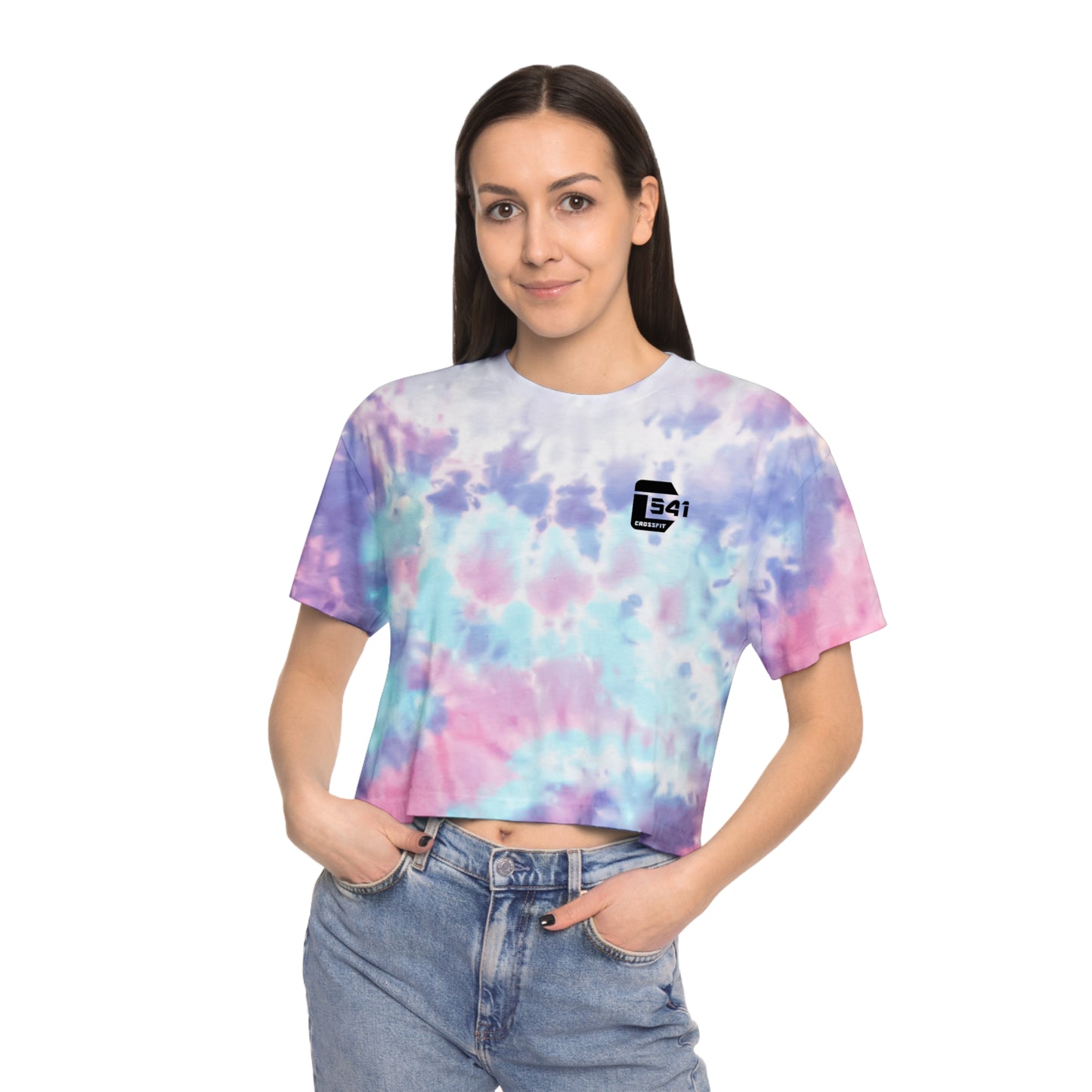 CODE 541 Tie-Dye Crop Skeleton Tee