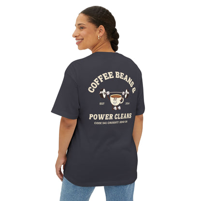 Coffee Beans & Power Cleans Oversized Tee