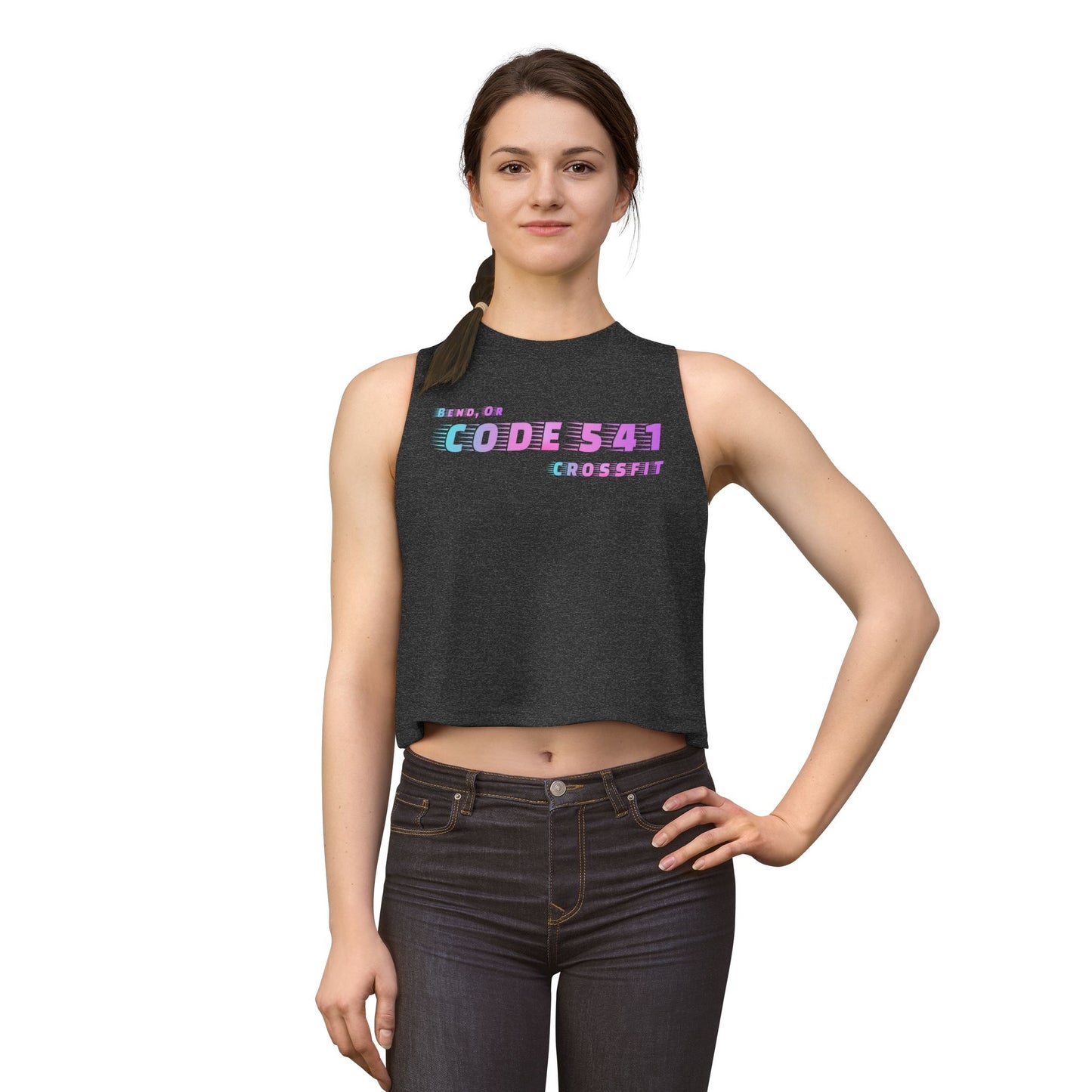 CODE 541 Gradient Dark Women's Crop Tank