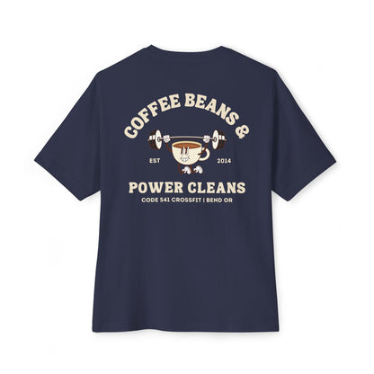 Coffee Beans & Power Cleans Oversized Tee
