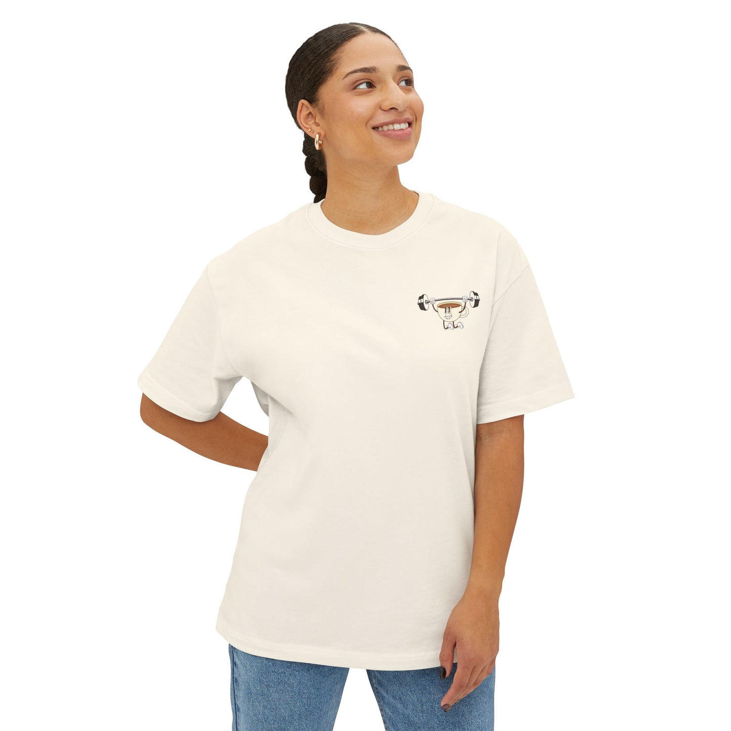 Coffee Beans & Power Cleans Oversized Tee
