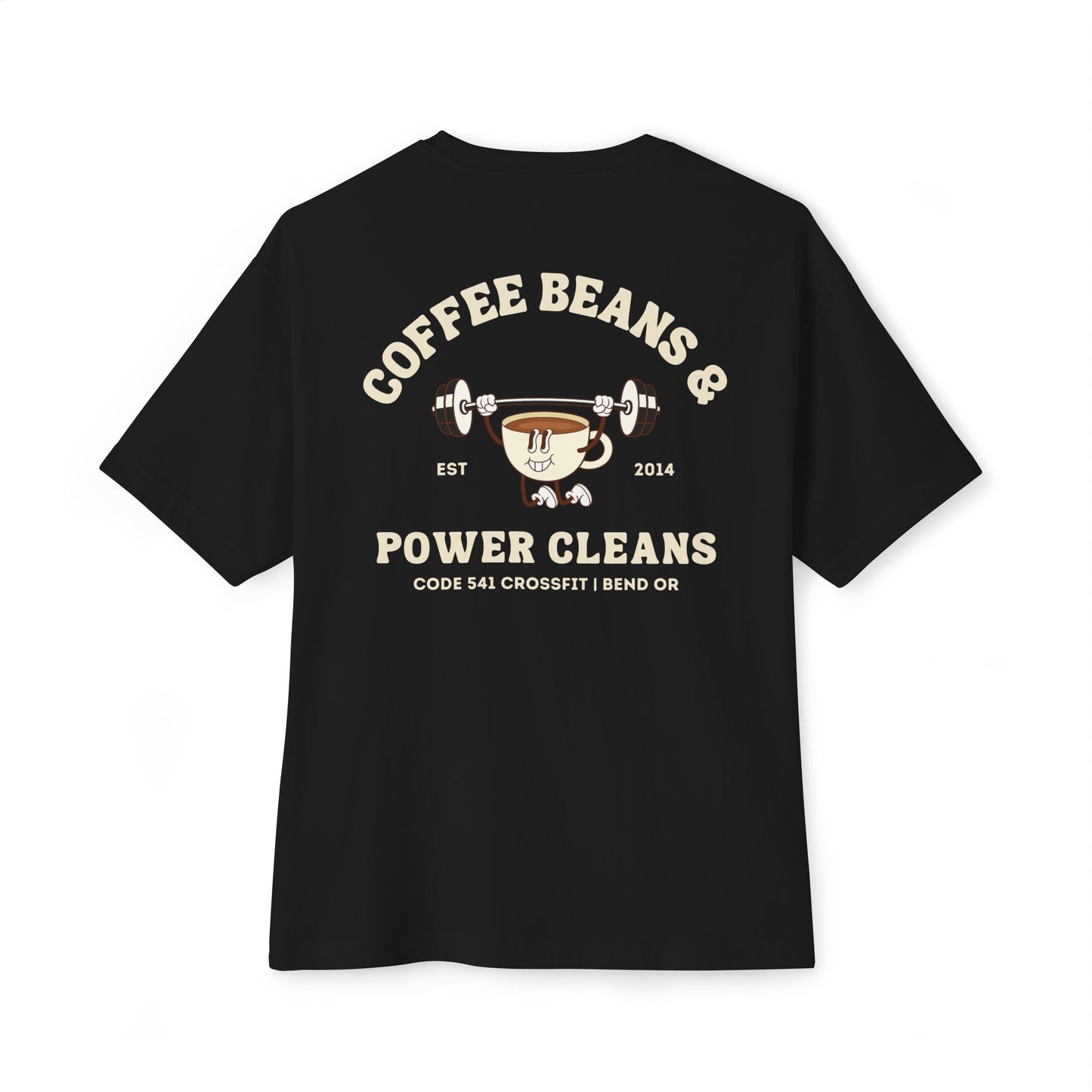 Coffee Beans & Power Cleans Oversized Tee