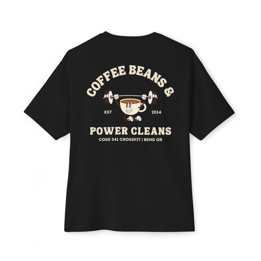 Coffee Beans & Power Cleans Oversized Tee