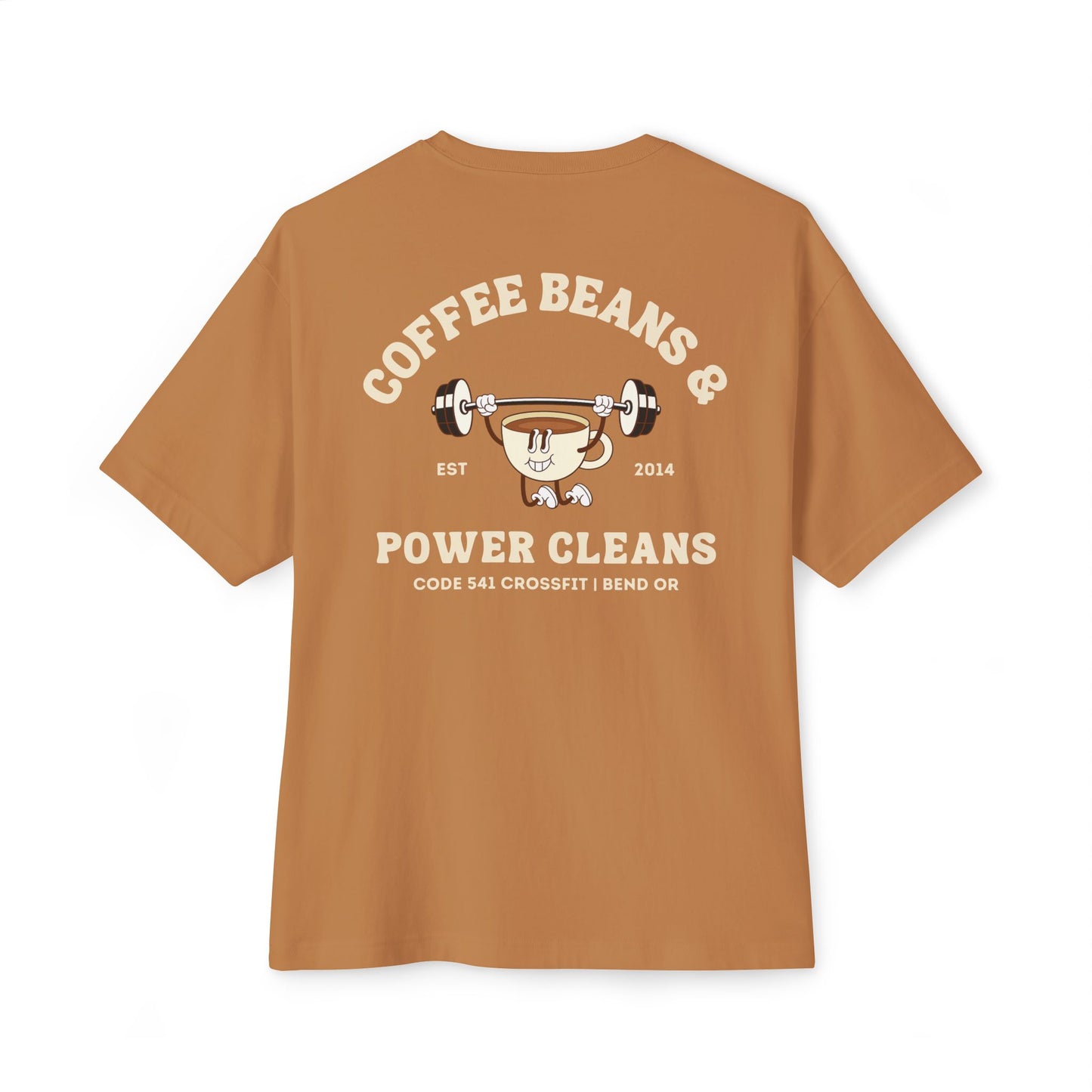 Coffee Beans & Power Cleans Oversized Tee