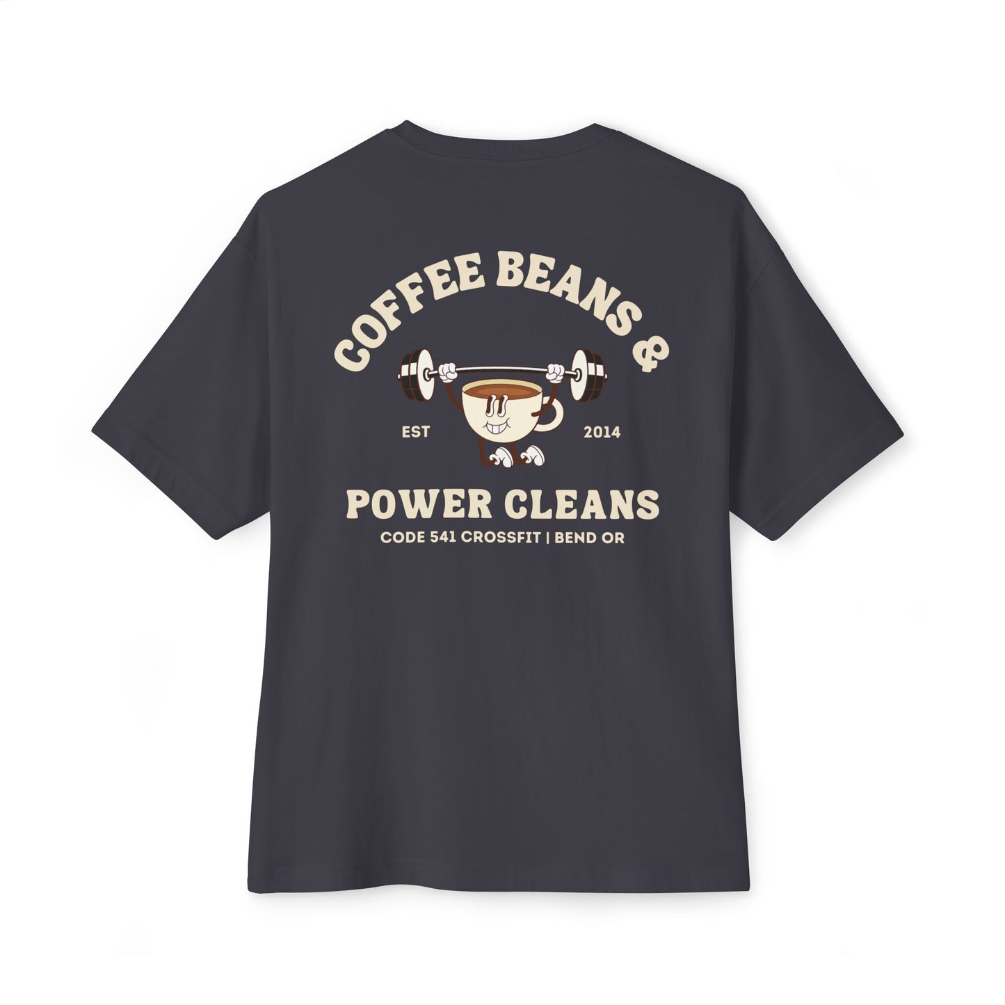Coffee Beans & Power Cleans Oversized Tee