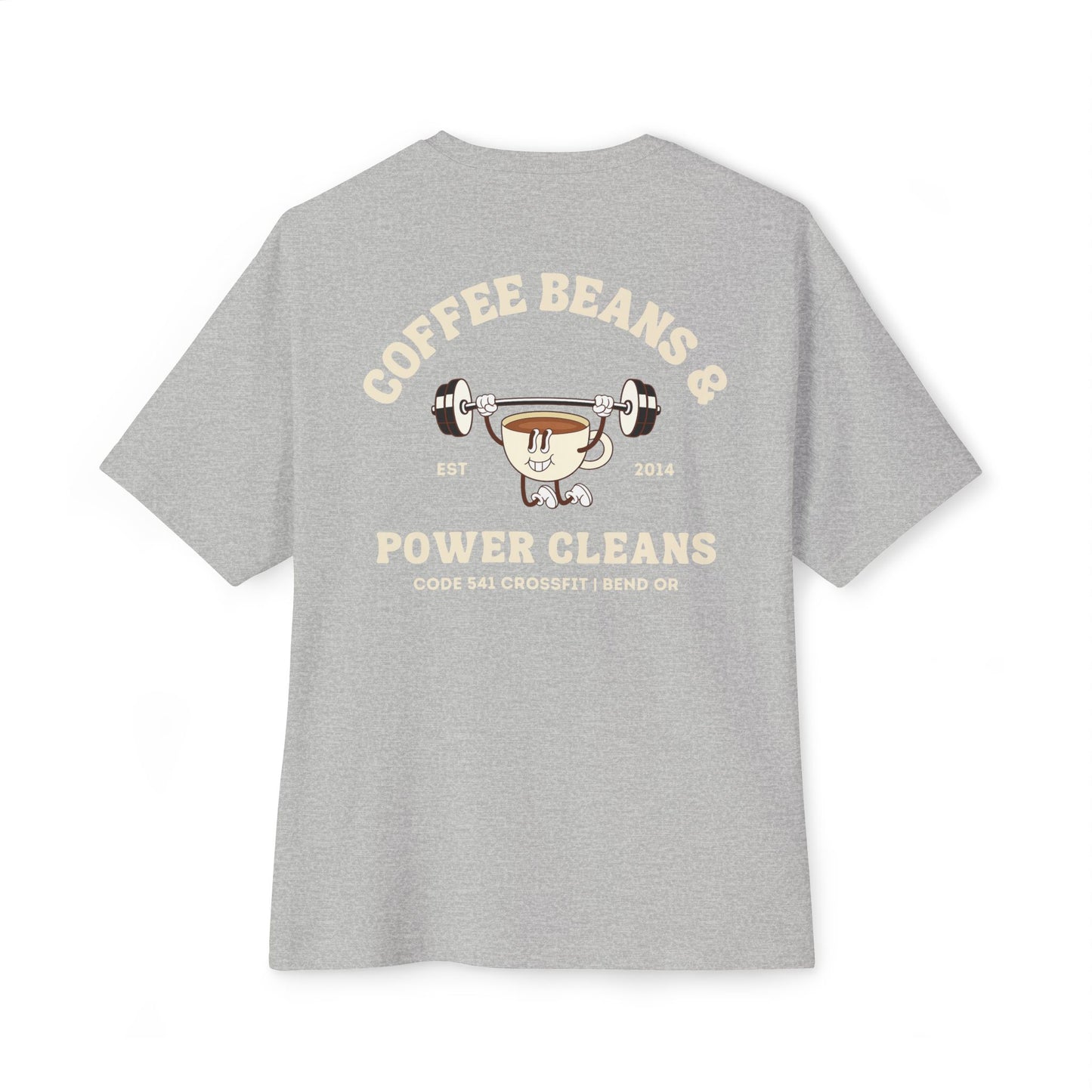 Coffee Beans & Power Cleans Oversized Tee