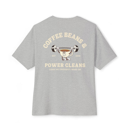 Coffee Beans & Power Cleans Oversized Tee