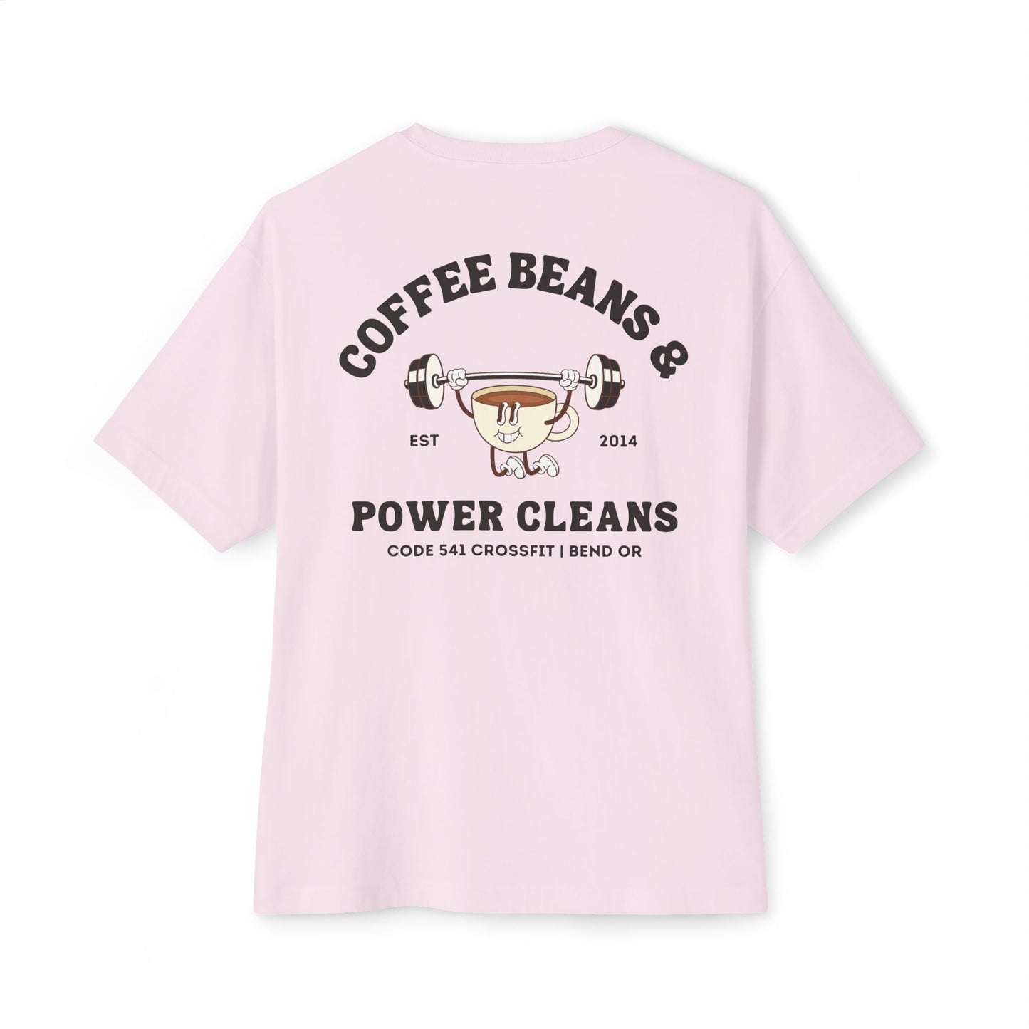 Coffee Beans & Power Cleans Oversized Tee