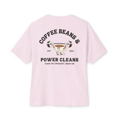 Coffee Beans & Power Cleans Oversized Tee