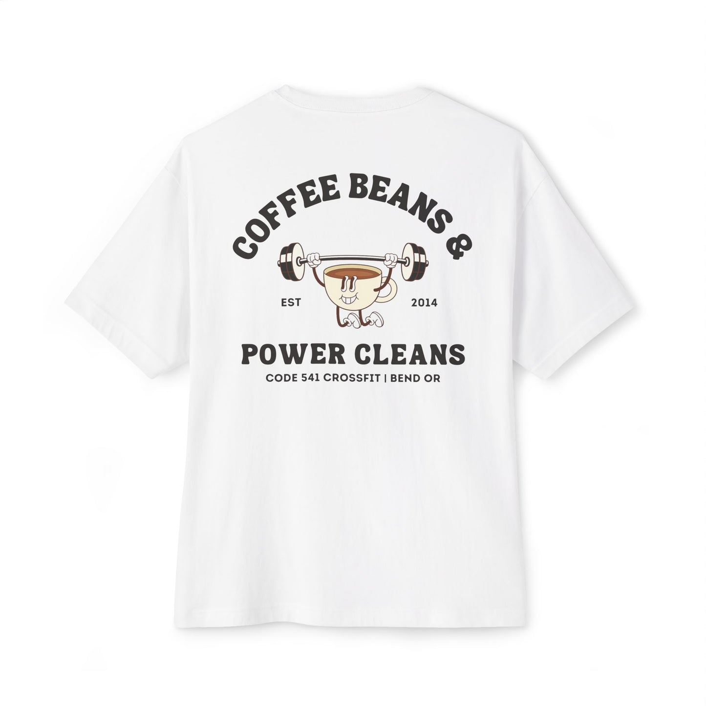 Coffee Beans & Power Cleans Oversized Tee