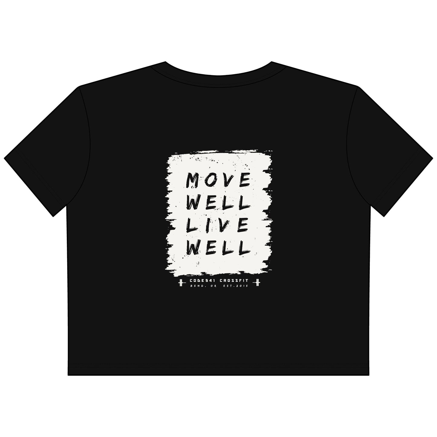 Move Well Live Well Cropped Tee — Women’s Boxy Fitness Shirt